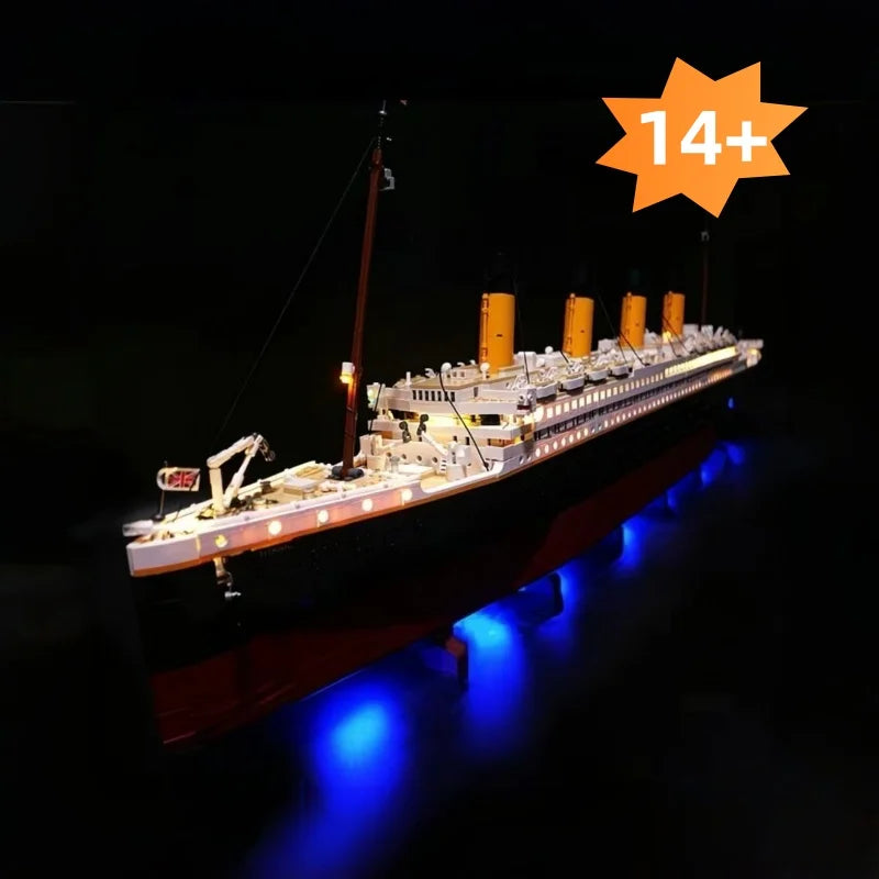 New 9090PCS Large Cruise Ship Building Blocks — DIY Desktop Ornament, Home Decoration Gift, Compatible with 10294