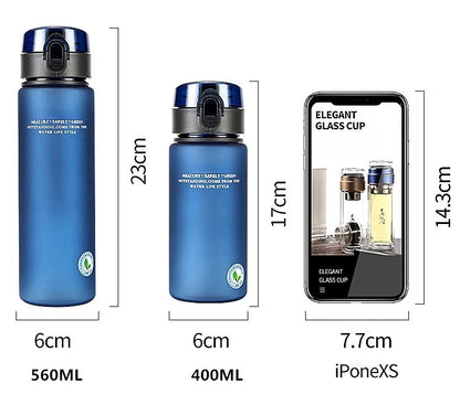 BPA-Free Leak-Proof Sports Water Bottle — High-Quality Portable Drink Bottle for Hiking & Travel, 400ml/560ml