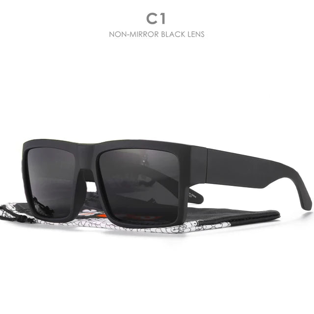 CYRUS Polarized Square Sunglasses — Classic Fashion Sport Driving Shades for Men & Women with Logo