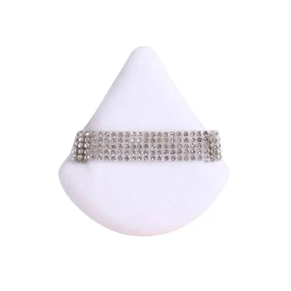 Diamond Triangle Velvet Powder Puff – Soft Makeup Sponge for Smooth Facial Foundation Application