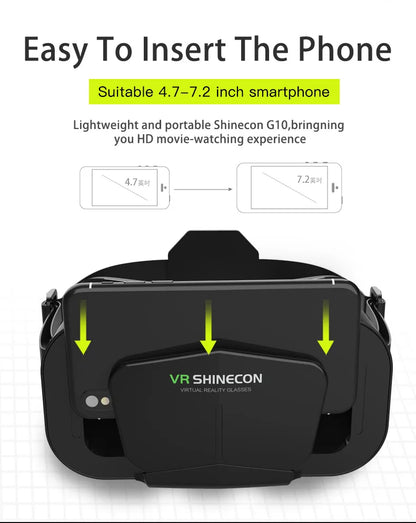 Shinecon 3D VR Glasses – Virtual Reality Headset with Controller for Smartphone Gaming