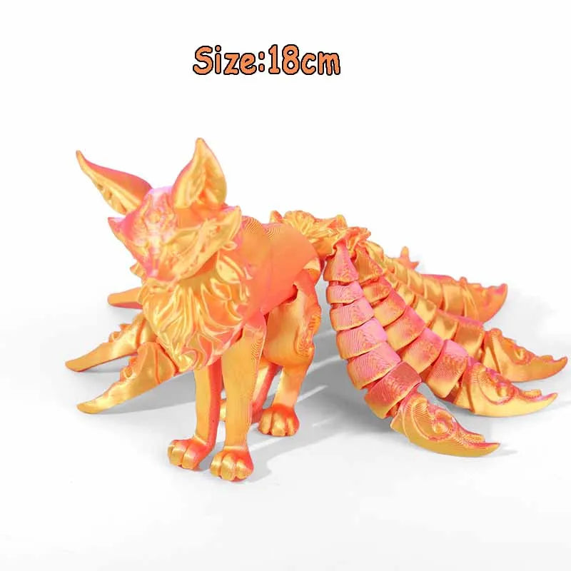 3D Printed Multi-Joint Dinosaur & Snake Fidget Toy – Movable Stress Relief Toy for Adults, Kids, Autism, and Desktop Decor