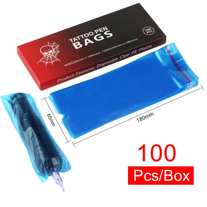 100 PCS Waterproof Tattoo Pen Barrier Film - Protective Tattoo Color Packaging & Anti-Fouling Film for Machines