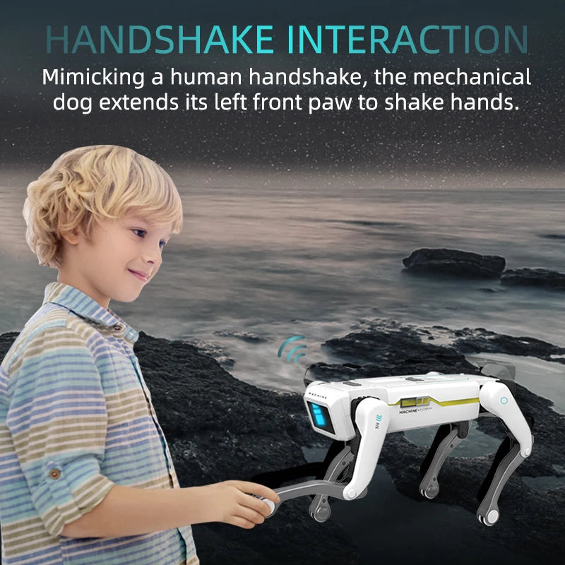 Teeggi Electric RC Intelligent Robot Dog – Multifunctional Bionic Smart Mechanical Dog with Turret, Educational Toy Gift