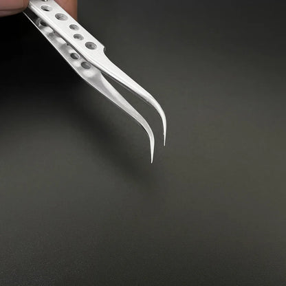 Precision Anti-Static Electronics Tweezers Set – Stainless Steel Curved & Straight Tip Forceps for Phone Repair & Industrial Use