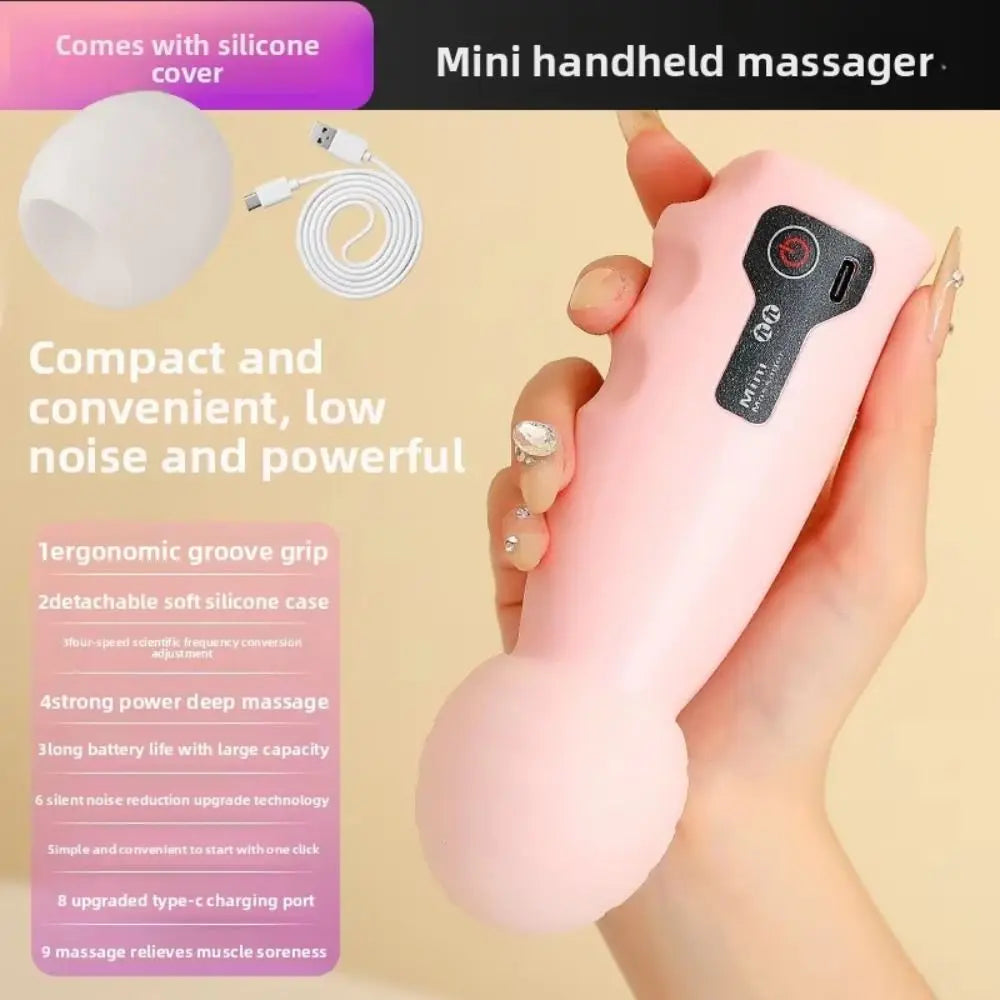 Adjustable Mini Fascia Massager – Soft, Wear-Resistant Deep Tissue Head Massage Device with 4-Speed Comfort