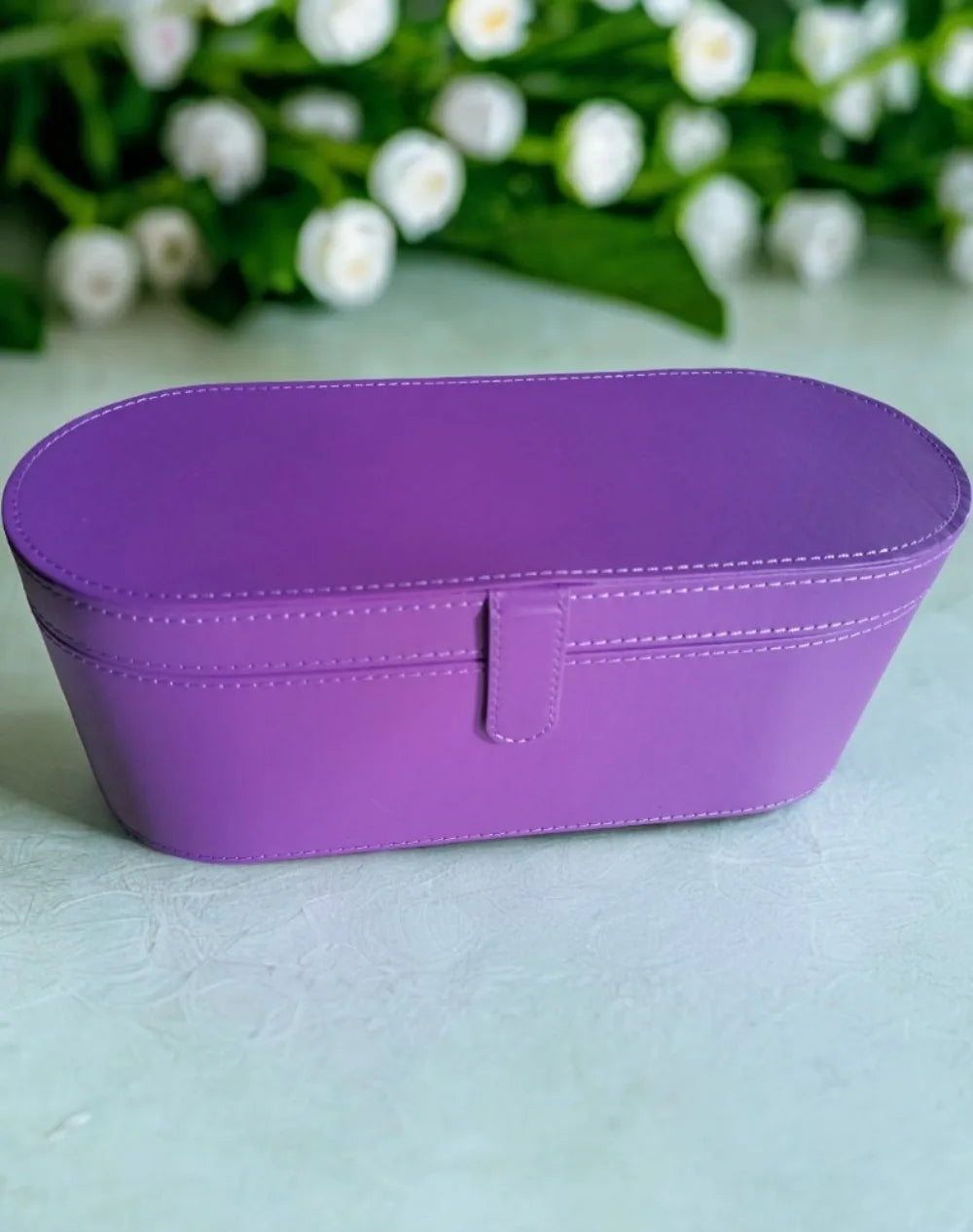 Portable PU Hair Dryer Storage Case – Large Capacity Dustproof Bag for Curling Tools & Accessories