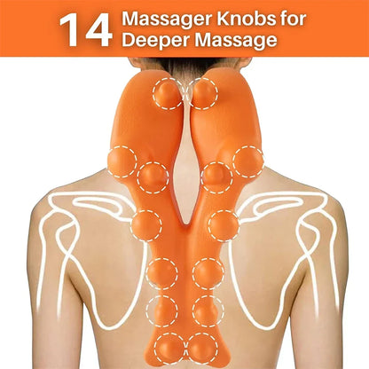Trapezius Trigger Point Massager: Neck and Shoulder Pain Relief - Hunchback Corrector for Upper Back Pain & Tension Headache Relief