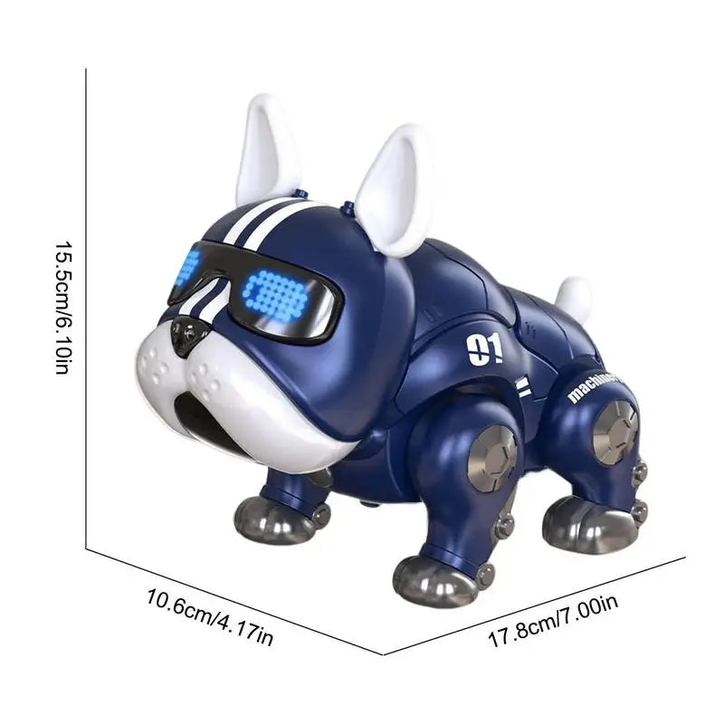 Dance & Music Bulldog Robot Toy - Intelligent Interactive Dog with Lights for Kids & Early Learning