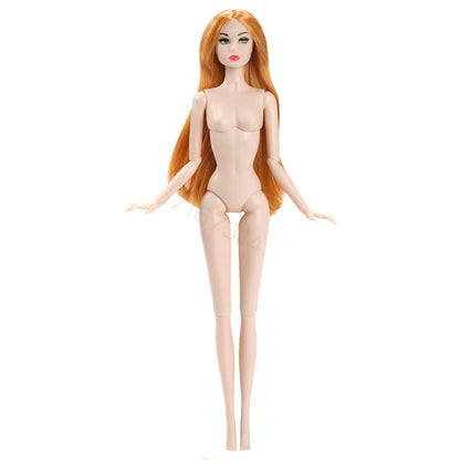 32cm Star FR Supermodel Doll — 1/6 Nude Fashion Doll with Trend Makeup, Curly & Straight Hair, White/Black/Wheat Skin DIY Dress-Up Toy