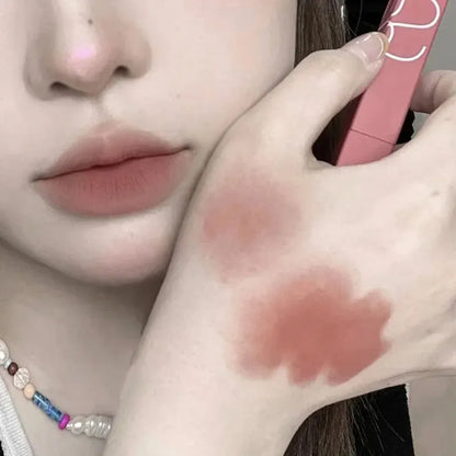 TX010 Thin Tube Matte Lipstick – Waterproof, Sweatproof, Long-Lasting Lip & Cheek Makeup