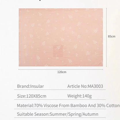 Breastfeeding Nursing Cover Shawl – Bamboo Cotton Baby Blanket Scarf for Privacy, Stroller & Pregnancy Protection Wrap