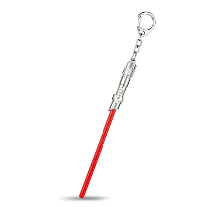 Star Wars Spaceship & Lightsaber Keychain – Metal Pendant Keyring, Cosplay Jewelry Gift for Men