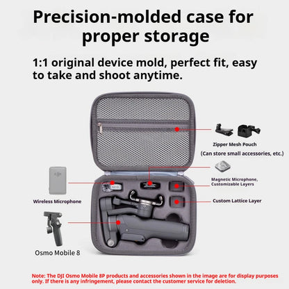 DJI Osmo Mobile 8P Carrying Case - Protective Storage Bag for OM8P Handheld Gimbal & Accessories