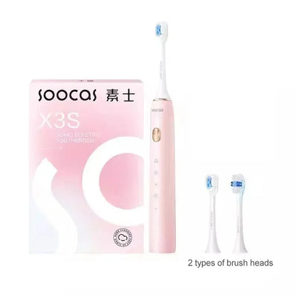 SOOCAS X3S Sonic Electric Toothbrush – IPX8 Waterproof, 180-Day Battery Life, Ultrasonic with Soft Cloud Toothbrush Heads
