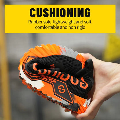 Stay Stylish and Protected with Fashion Sports Steel Toe Work Boots - Puncture-Proof Safety Shoes for Men