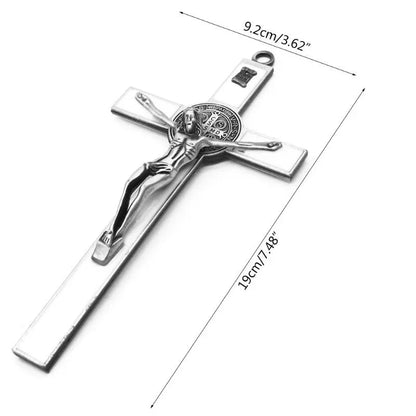 Jesus Crucifix Cross Wall Decor - Antique-Style Church and Chapel Display