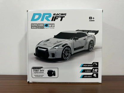 1:24 RC Drift Car — 4WD High-Speed Remote Control Sport Car with LED Lights & Extra Drifting Tire, Kids & Adult Gift