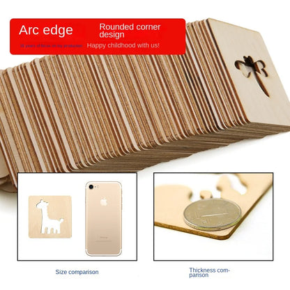 20pcs Montessori Wooden Drawing Toys – DIY Painting Template Stencils, Educational Learning Gift for Children