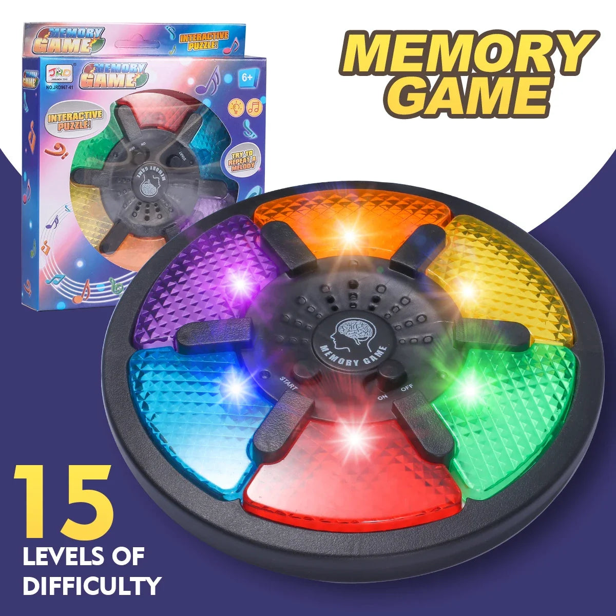 Handheld Electronic Memory Game – Light & Sound Puzzle Toy for Creative Interactive Play and Memory Training
