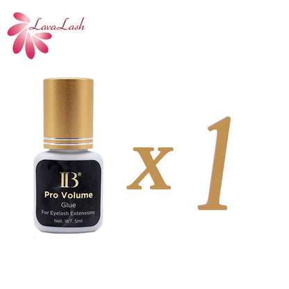 IB Pro Volume Eyelash Extension Glue — 1S Fast-Dry, Long-Lasting Korea Original Strong Cola Adhesive, 5ml for Fake Lashes
