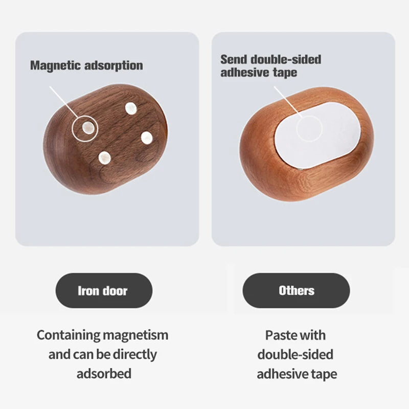 Wooden Landscape Door Bell – Magnetic Wind Chime for Home Entrance Alert & Decor