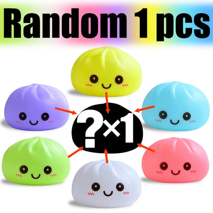 2027 Kawaii Dumpling Night Light - Cute Glowing Dumpling Steamer Desktop Ornament and Gift Decor