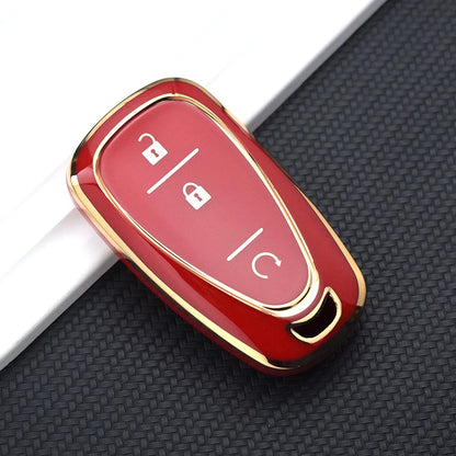 TPU Car Key Case Cover – Compatible with Chevrolet Malibu, Blazer, Traverse, Seeker, Onix, Equinox, Volt, Bolt, Trax, Orlando, Cruze, Spark, Sonic, Camaro