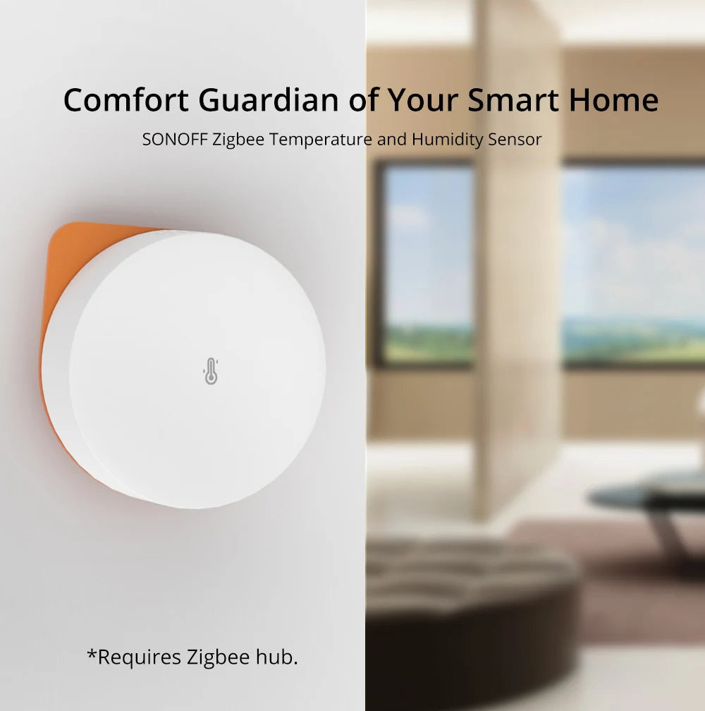 SONOFF SNZB-02P Zigbee Temperature & Humidity Sensor – Smart Home Thermometer, Works with Alexa, Google Home & SmartThings