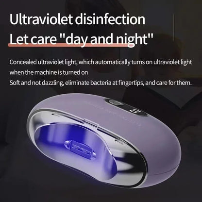 Electric Nail Clipper & Grinder – Rechargeable 3-Speed Nail Cutter, Low Noise, Safe & Easy Operation for Adults, Kids, and Nursing Care