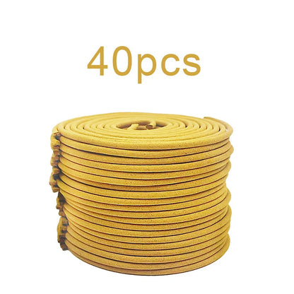 40PCS Colored Coil Incense – Lavender Aromatherapy & Essential Oil Fragrance for Yoga, Meditation, Jasmine & Rose