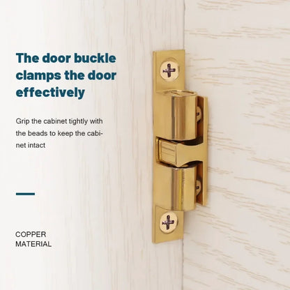 5/1pcs Furniture Door Ball Latch | Brass Double Roller Spring Ball Catch, Adjustable Tension Latch for Cabinets & Closets