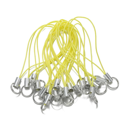 20/50pcs Polyester Lanyard Cord - Double Jump Ring Rope for Keychains, Phone Straps, DIY Crafts & Jewelry Making