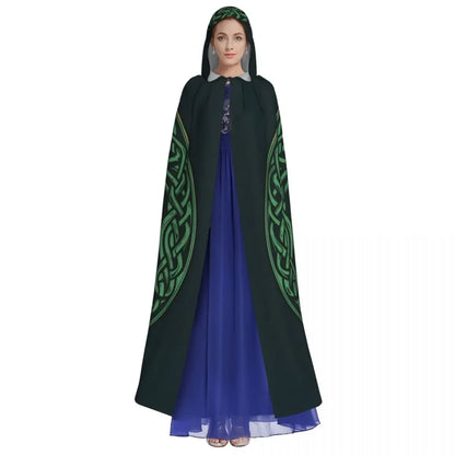 Tree of Life Celtic Cloak – Hooded Medieval Costume for Adults, Witch, Wicca, Vampire & Elf Purim Carnival Party