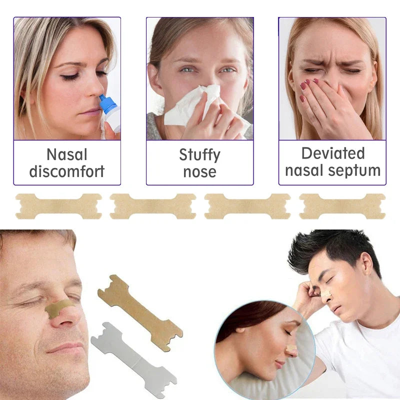 500/300/100PCS Breath Nasal Strips – Anti-Snore Nose Patches for Easier Breathing & Better Sleep
