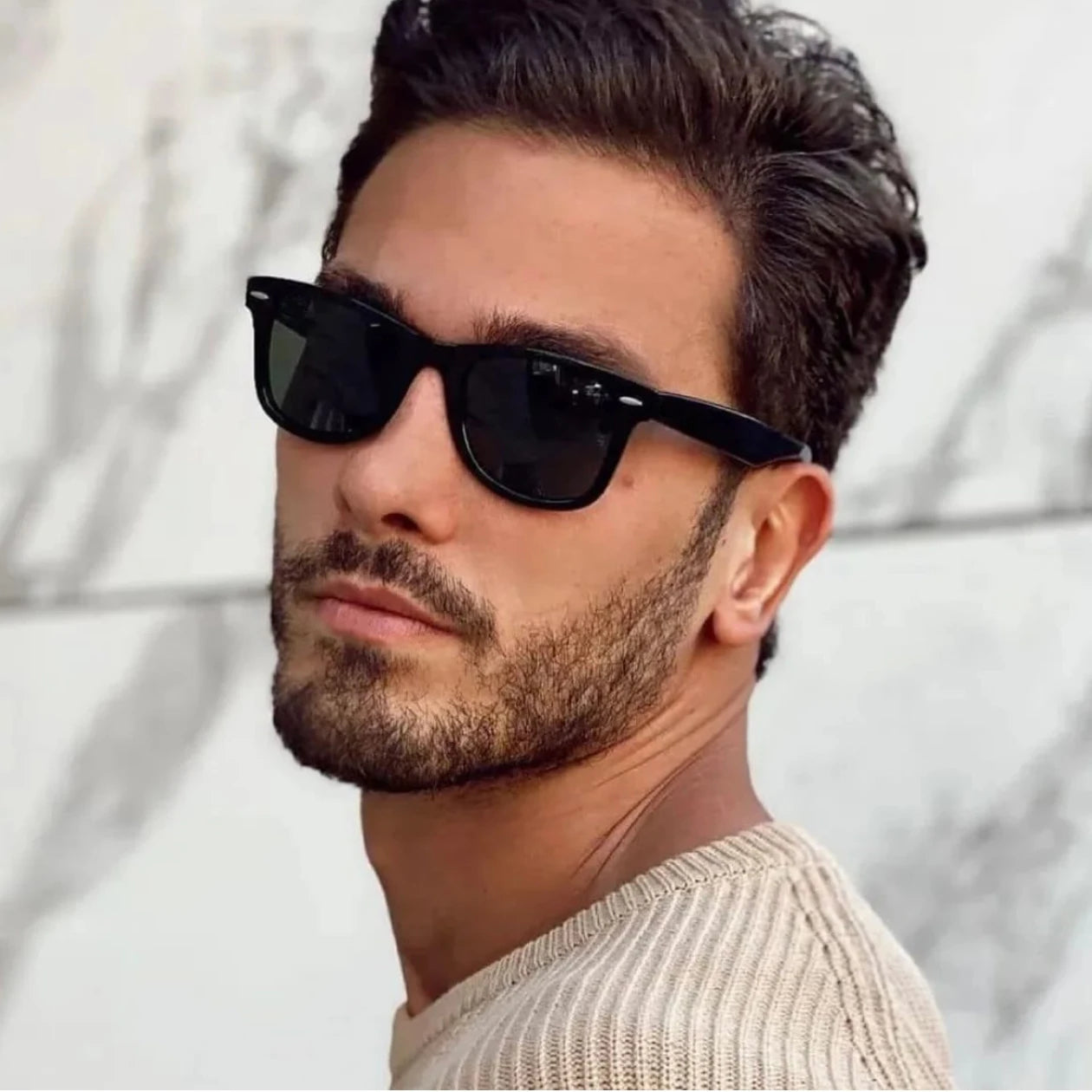 Classic Square Polarized Sunglasses – Retro Black Anti-Glare Driving Shades for Men & Women