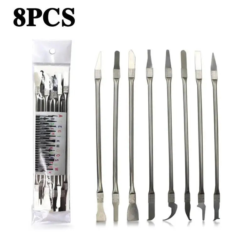 Phone Repair Tools Kit – Disassembly Blades, Pry Tools, Metal Kit & Adhesive Remover for CPU & IC Chip Repair   1/2
