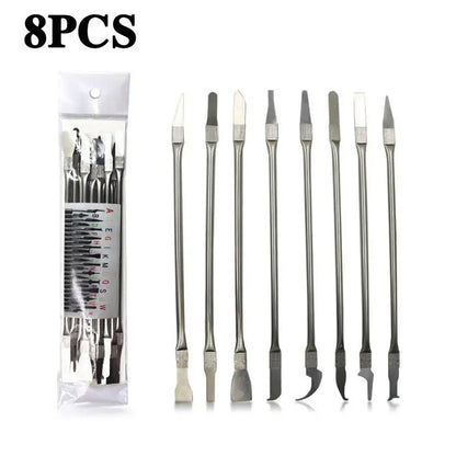 Phone Repair Tools Kit – Disassembly Blades, Pry Tools, Metal Kit & Adhesive Remover for CPU & IC Chip Repair   1/2