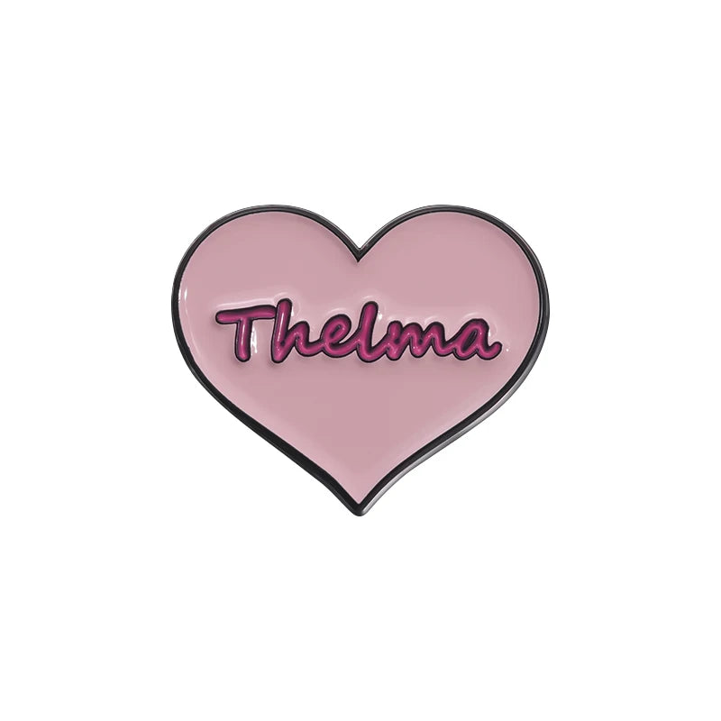 Pink Heart Brain Ghost Enamel Brooch – Gothic Retro Radio & TV Badge, Funny Punk Lapel Pin Jewelry Gift