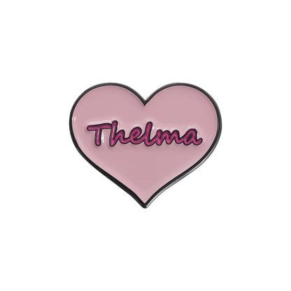 Pink Heart Brain Ghost Enamel Brooch – Gothic Retro Radio & TV Badge, Funny Punk Lapel Pin Jewelry Gift