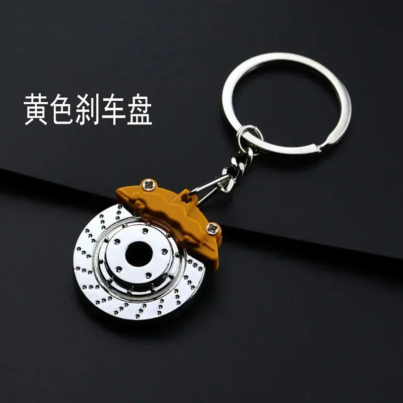 Creative Metal Car Keychain — Zinc Alloy Turbo, Gearbox & Brake Disc Pendant for Men’s Birthday or Dad Gift