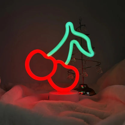 Countertop Decorative Neon Sign – USB or Battery-Powered Night Light for Holiday, Party, Kitchen & Home Decor