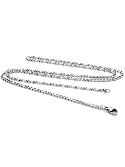 3mm Men’s Cuban Chain Necklace – Simple Stainless Steel Titanium Jewelry Gift