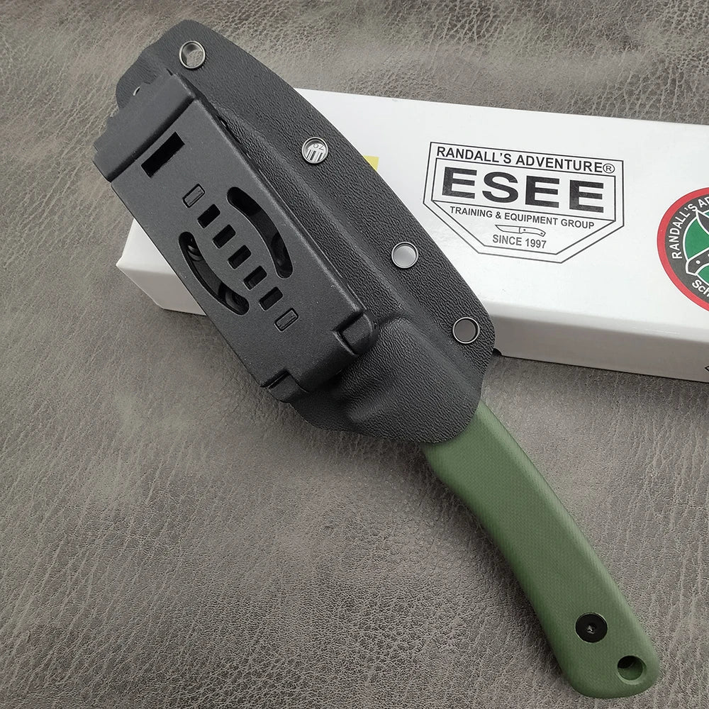 ESEE AGK Fixed Blade Knife - D2 Steel Outdoor Knife with Sheath for Hiking, Fishing, Climbing & Camping
