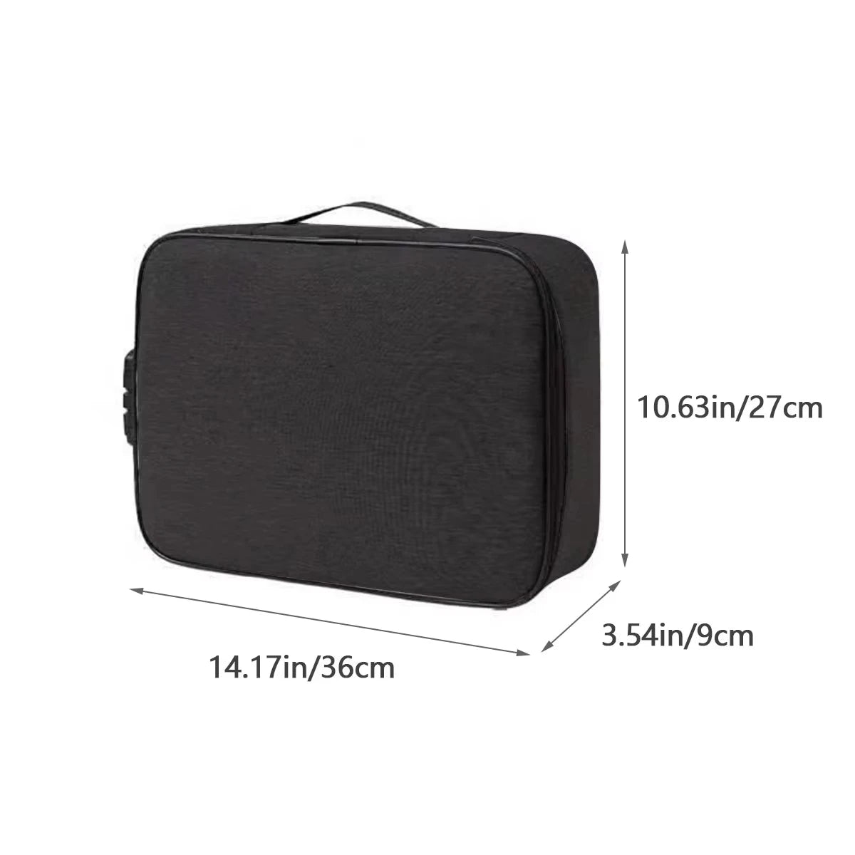 3-Layer Document Organizer Briefcase – Portable File Folder Holder for Passport, Papers & Home Office Storage Case for Men & Women