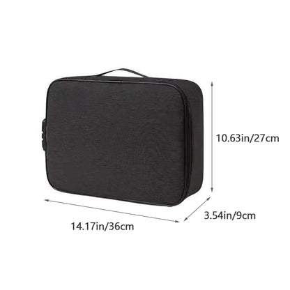 3-Layer Document Organizer Briefcase – Portable File Folder Holder for Passport, Papers & Home Office Storage Case for Men & Women