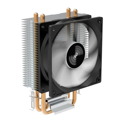 TEUCER CPU Cooler — 2-4 Heat Pipe Radiator with 3-Pin PWM Silent RGB Fan for Intel LGA 1700/1150/1155/1156/1366 & AMD AM2/AM3/AM4