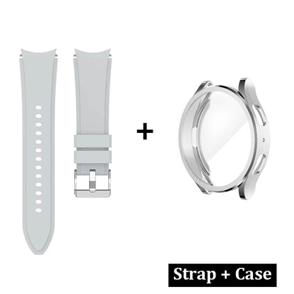 Samsung Galaxy Watch 4/5/6/7 TPU Protective Case - All-Around Cover with Sport Band for Galaxy Watch 6 Classic 43/47mm