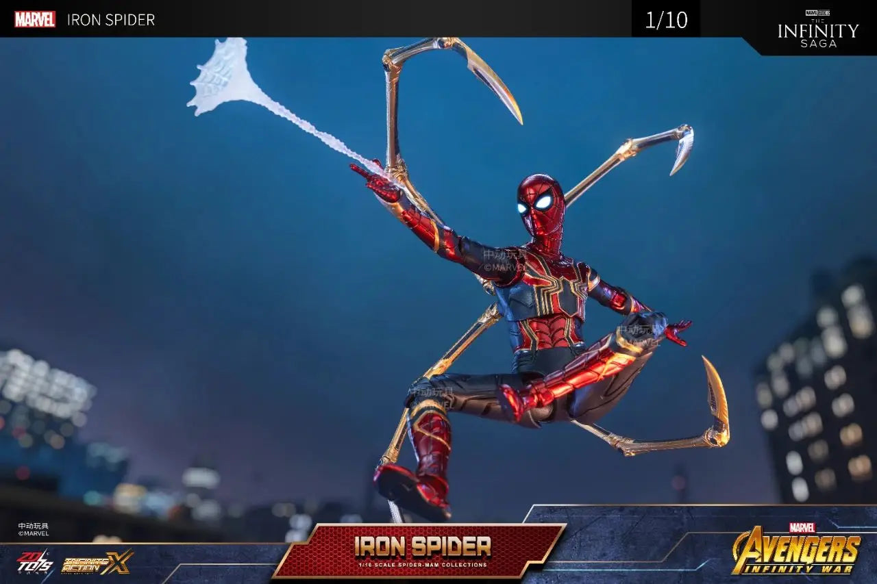 ZD Toys Spider-Man No Way Home 1/10 Action Figure – Peter Parker Gold Black Red Marvel Legends Collectible Toy