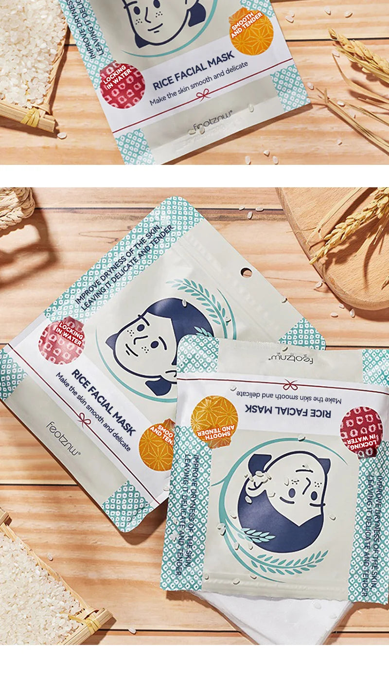 Fadinne Rice Face Mask – Hydrating, Moisturizing & Water-Locking Formula for Soft, Supple Skin
